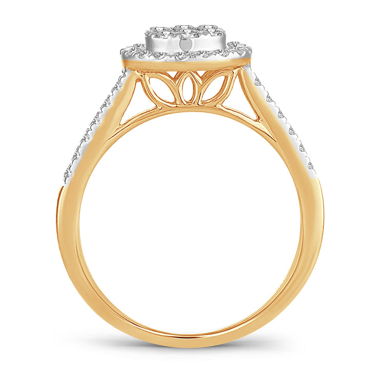Chic 14k Yellow Gold Lab Grown Diamond Fashion Ring (0.50CT)