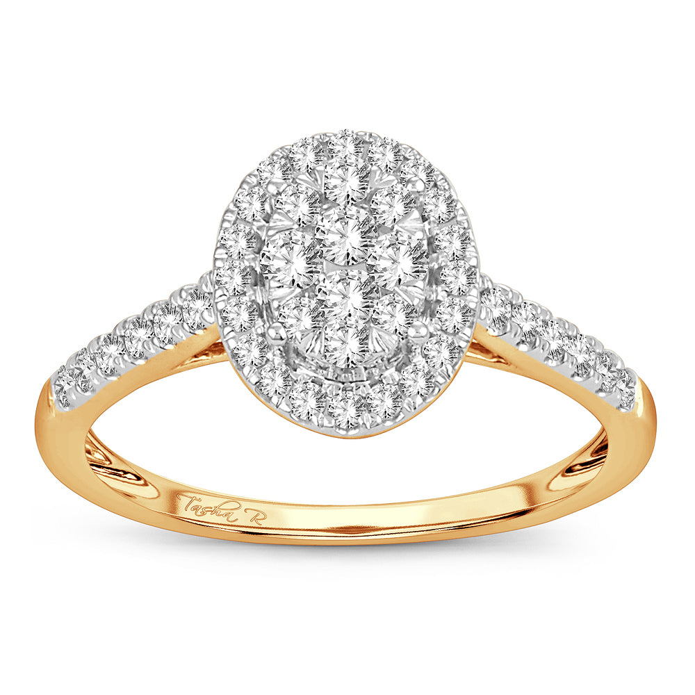 14K Yellow Gold Lab-Created Diamond Fashion Ring (0.50CT)