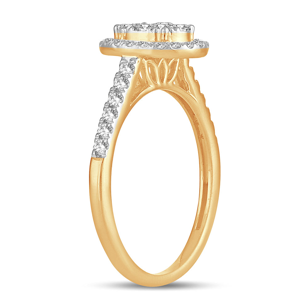 14K Yellow Gold Lab-Created Diamond Fashion Ring (0.50CT)