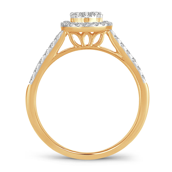 14K Yellow Gold Lab-Created Diamond Fashion Ring (0.50CT)