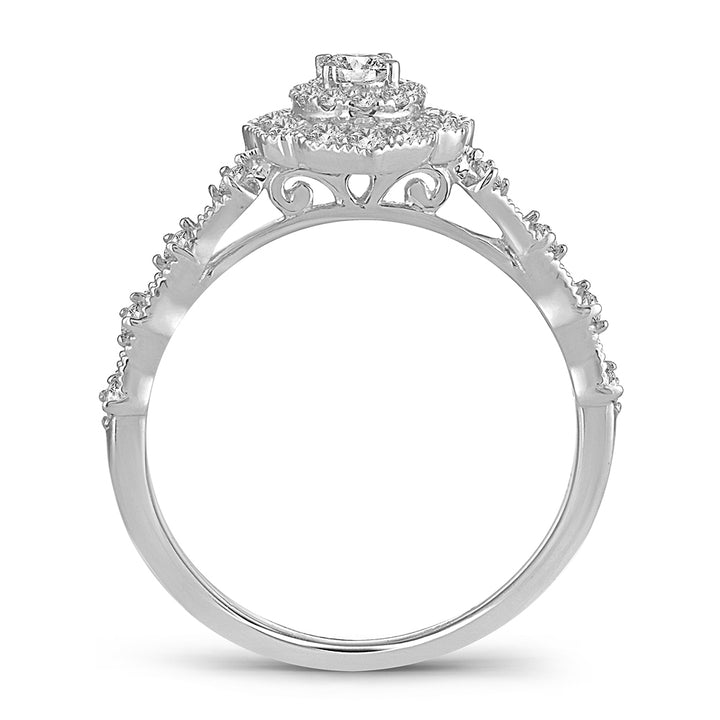 Brilliant 14k White Gold Lab Diamond Engagement Ring 0.50CT
