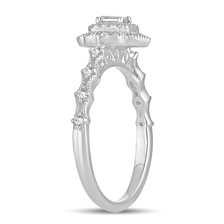 Timeless 14k White Gold Lab Diamond Engagement Ring 0.50CT