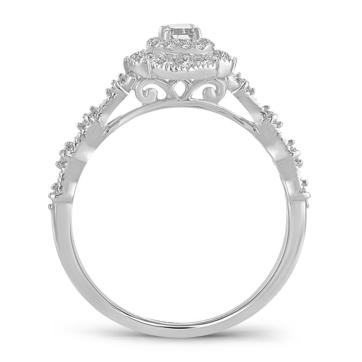 Timeless 14k White Gold Lab Diamond Engagement Ring 0.50CT