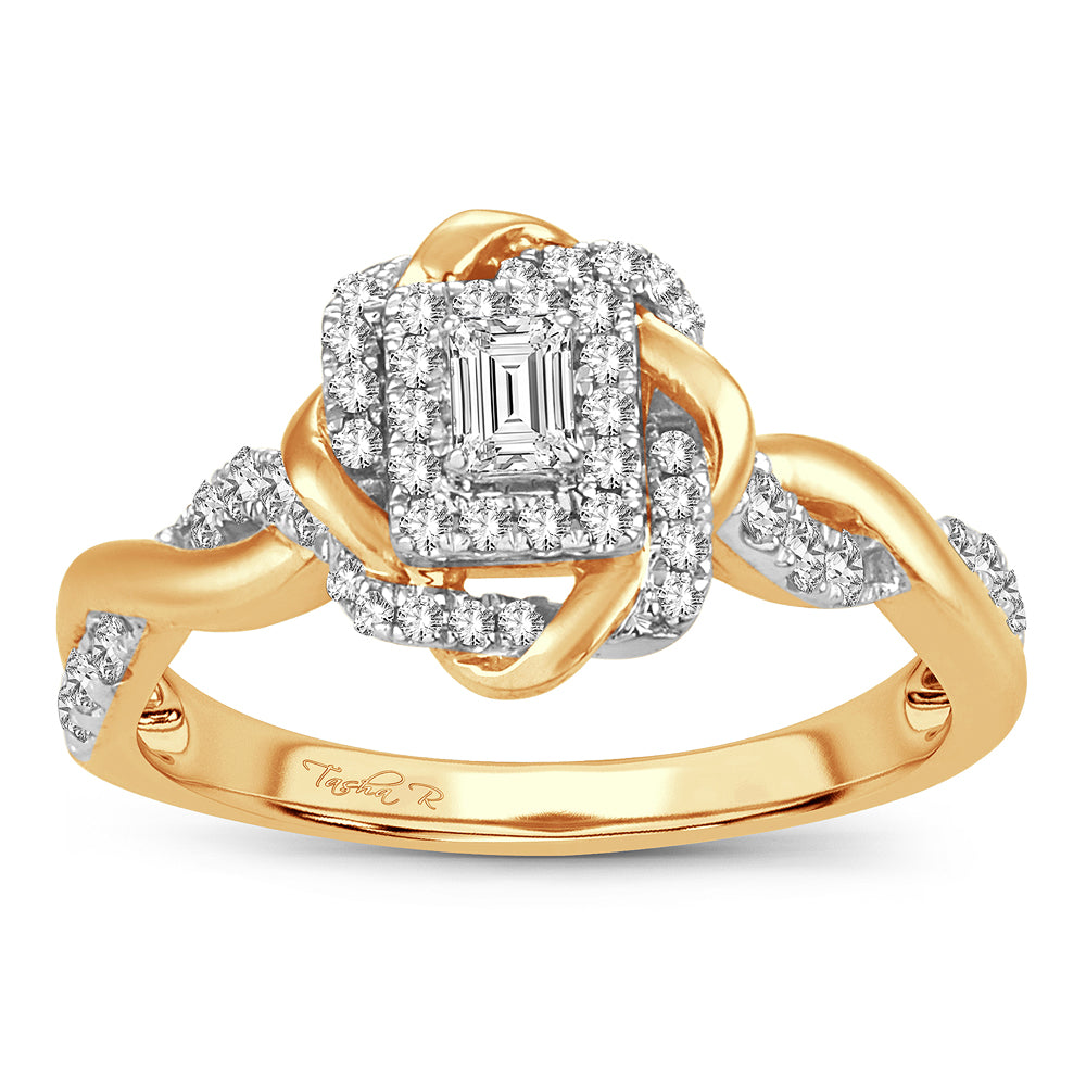 14K Yellow Gold Lab-Grown 0.50CT Diamond Engagement Ring