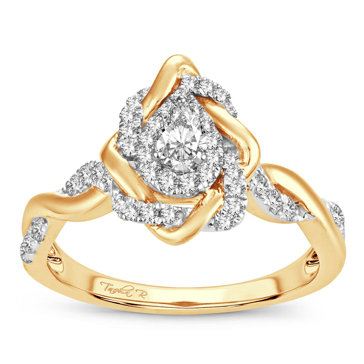 Luminous 14k Yellow Gold Lab Diamond Engagement Ring (0.50CT)