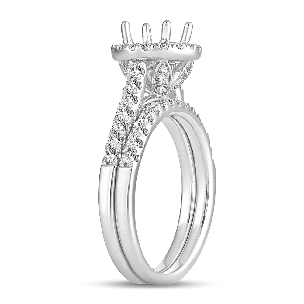 14K White Gold Lab Diamond Semi-Mount Engagement Ring Brilliance