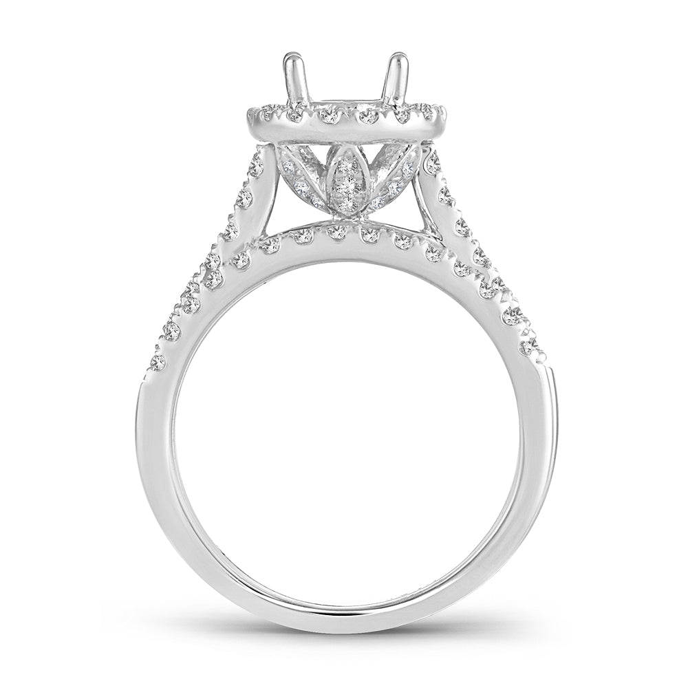 14K White Gold Lab Diamond Semi-Mount Engagement Ring Brilliance