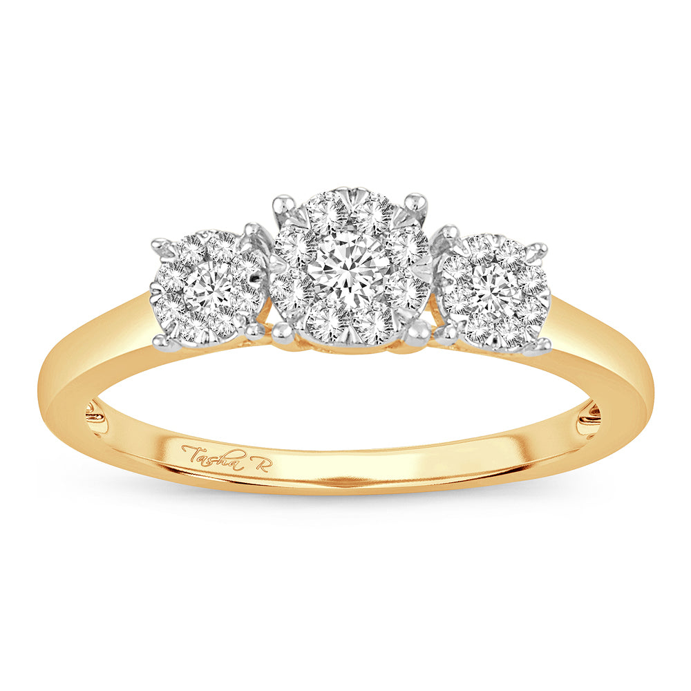 Timeless 14K Yellow Gold Lab Diamond Engagement Ring (0.33CT)