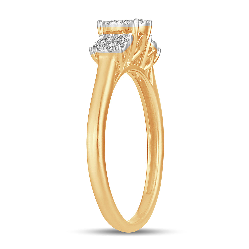 Timeless 14K Yellow Gold Lab Diamond Engagement Ring (0.33CT)