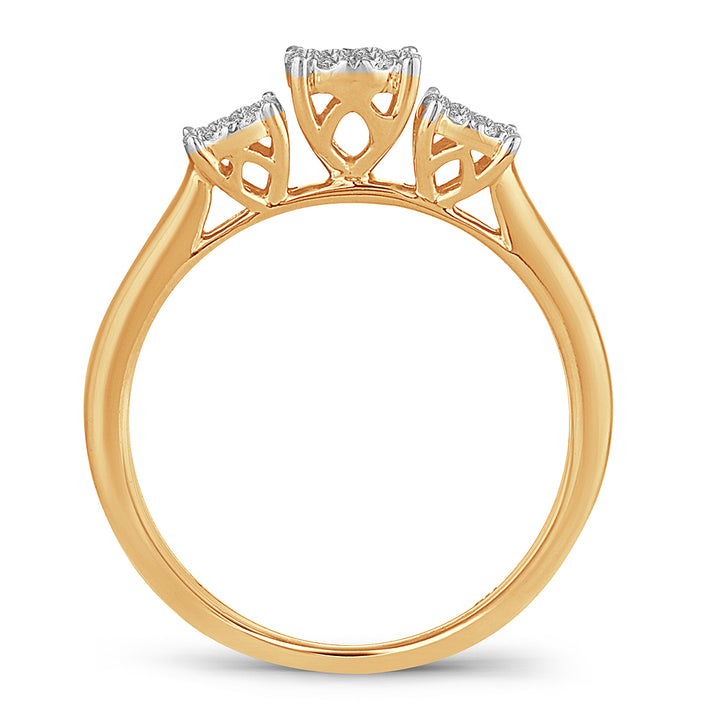 Timeless 14K Yellow Gold Lab Diamond Engagement Ring (0.33CT)