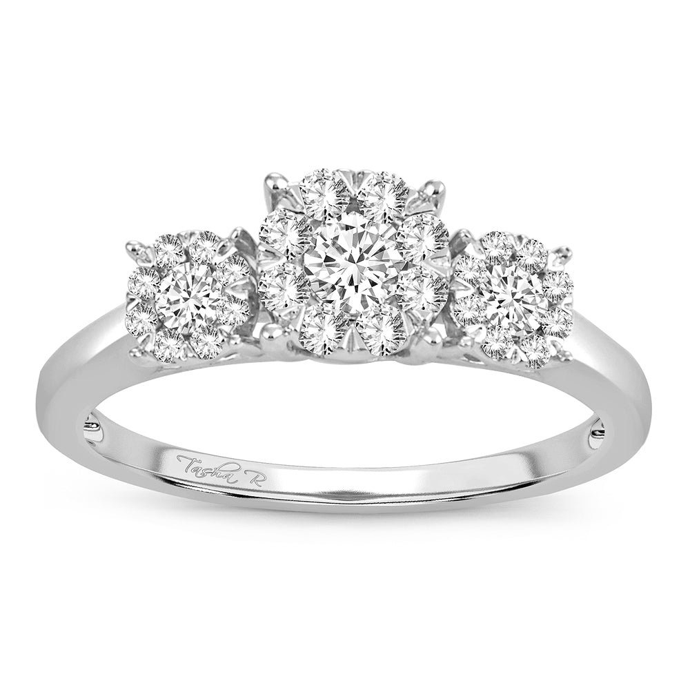 Brilliant 14k White Gold Lab Diamond Engagement Ring 0.50CT