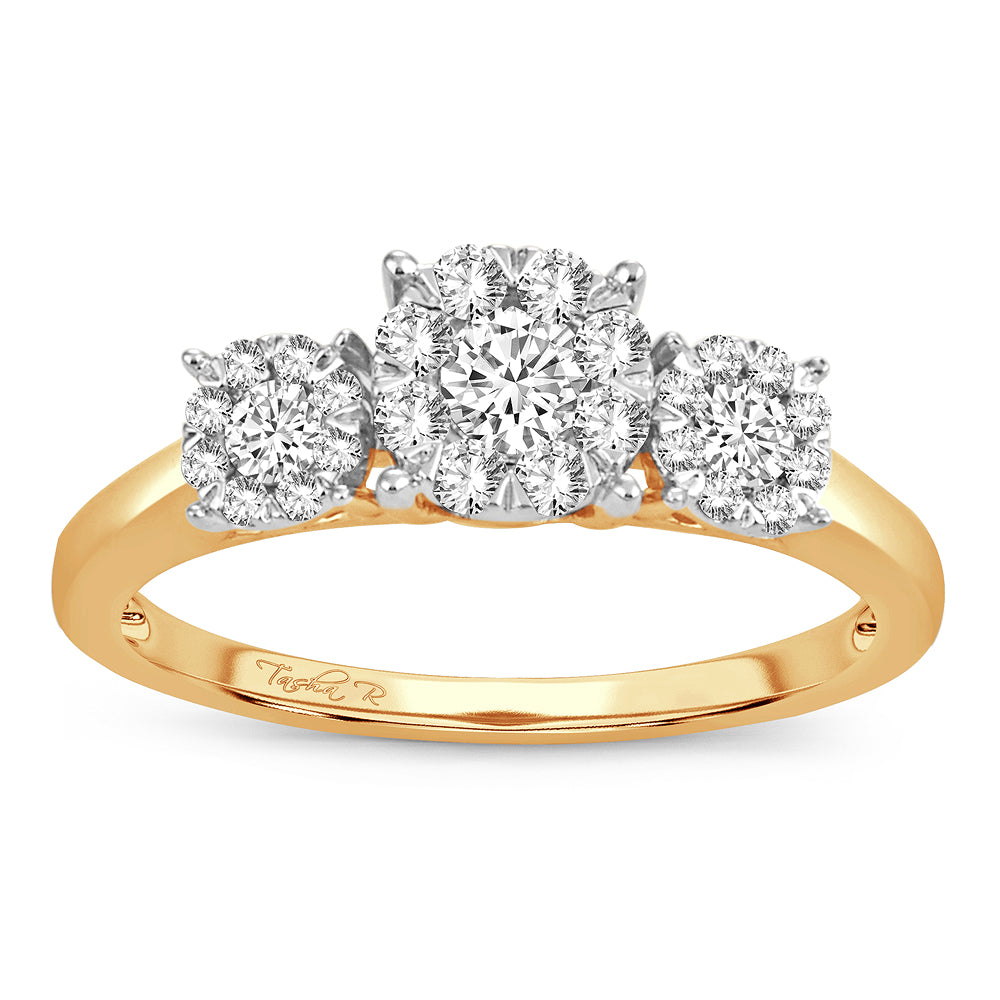 14K Yellow Gold Lab Grown 0.50CT Diamond Engagement Ring
