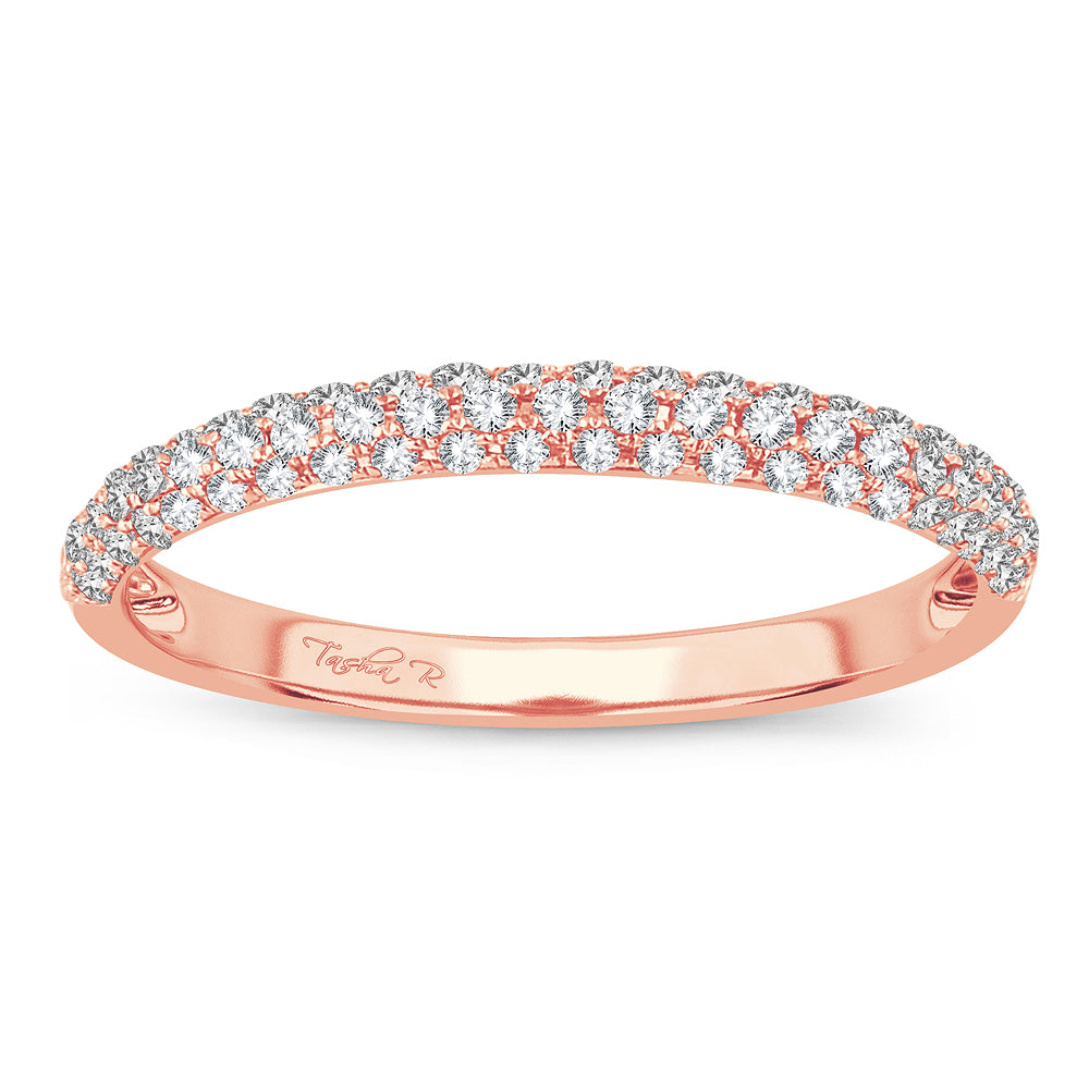 Chic Lab-Grown Diamond Rose Gold Womens Band