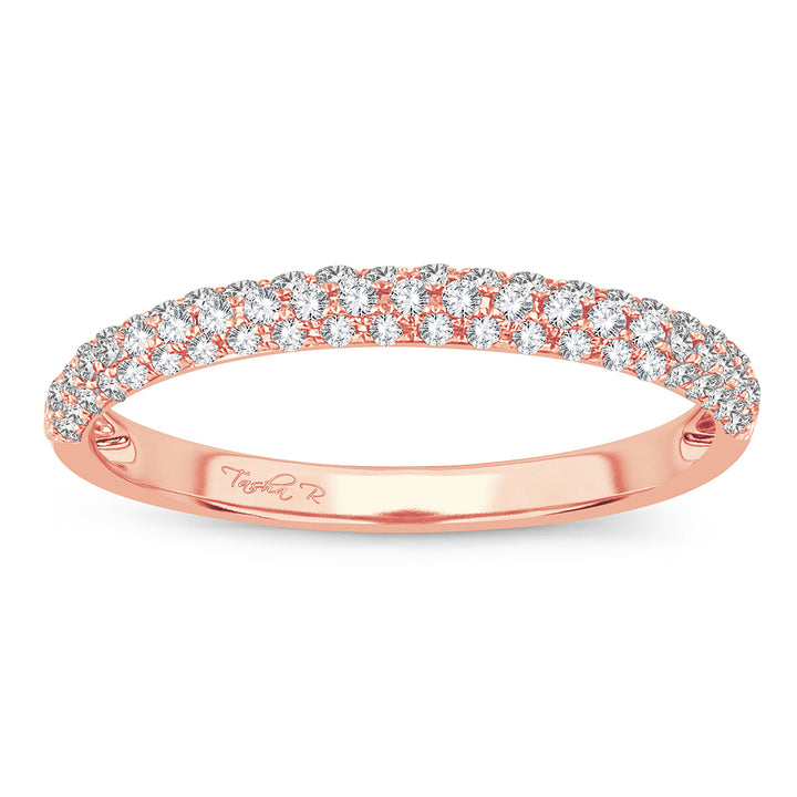 Chic Lab-Grown Diamond Rose Gold Womens Band