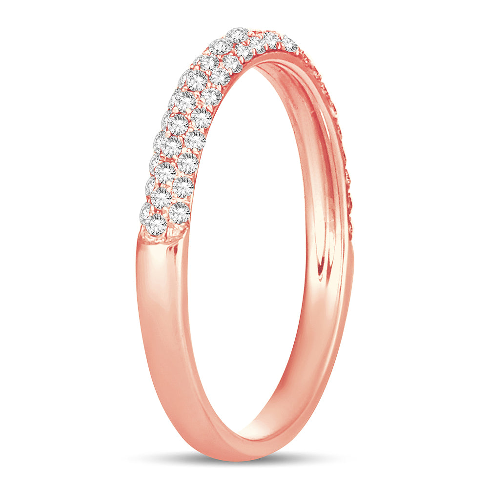 Chic Lab-Grown Diamond Rose Gold Womens Band