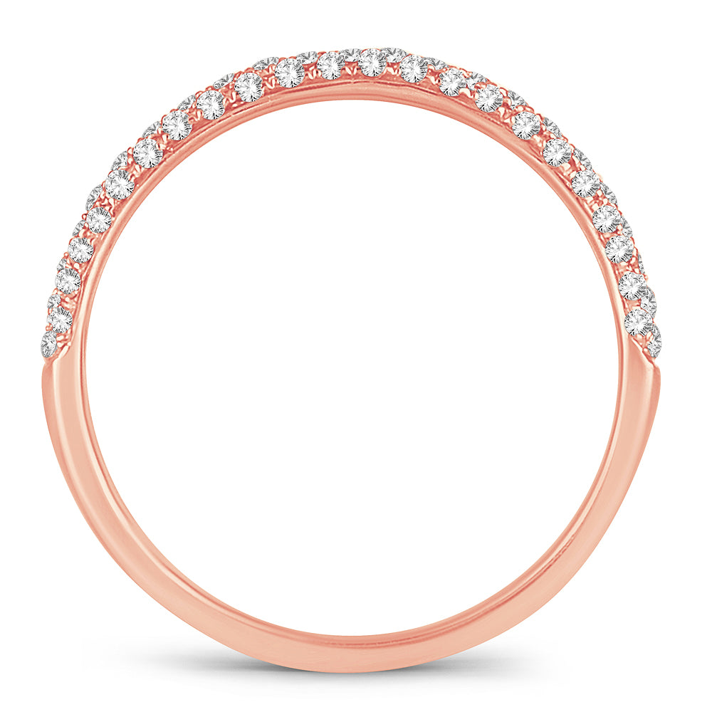 Chic Lab-Grown Diamond Rose Gold Womens Band