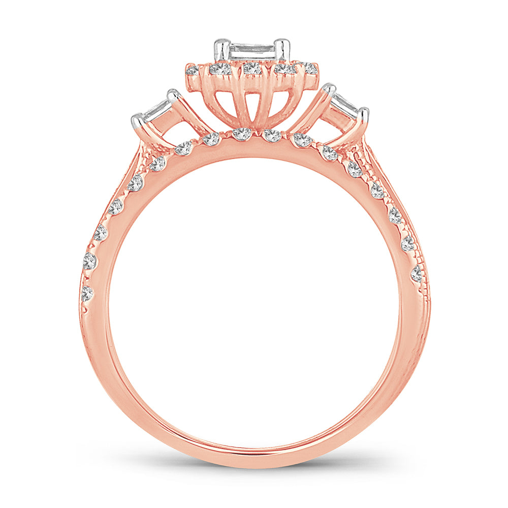 14k Rose Gold Lab Diamond Bridal Solitaire Ring (1CT)