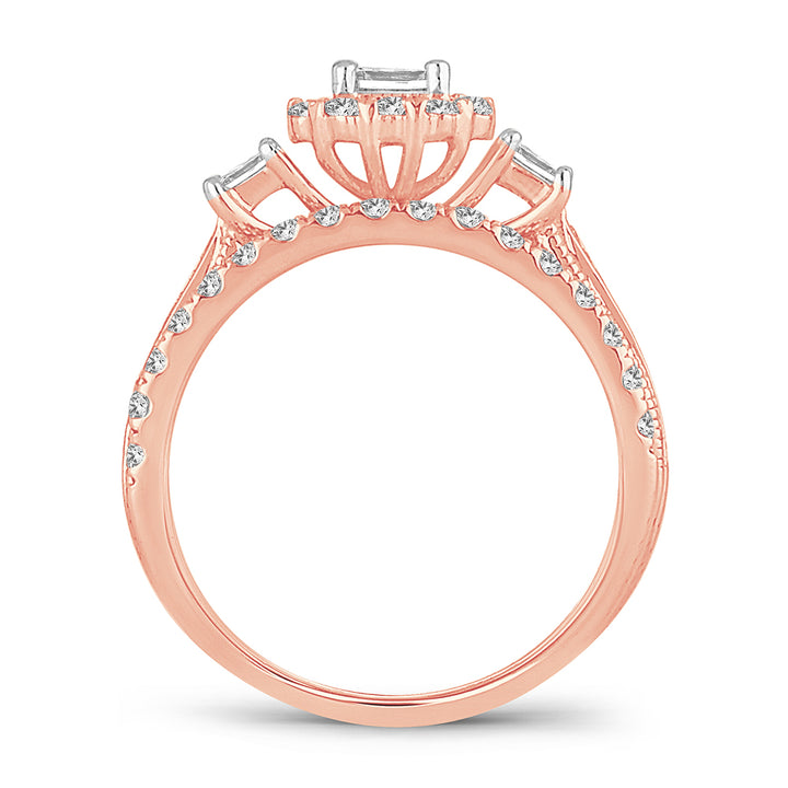 14k Rose Gold Lab Diamond Bridal Solitaire Ring (1CT)