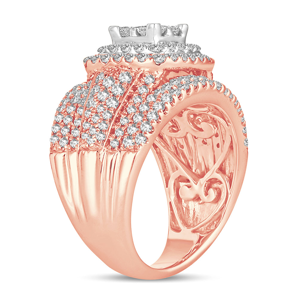 14k Rose Gold 2.02CT Lab Diamond Bridal Engagement Ring