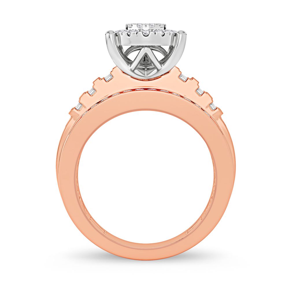 Romantic Rose Gold Lab Diamond Fashion Ring - 0.50CT Sparkle