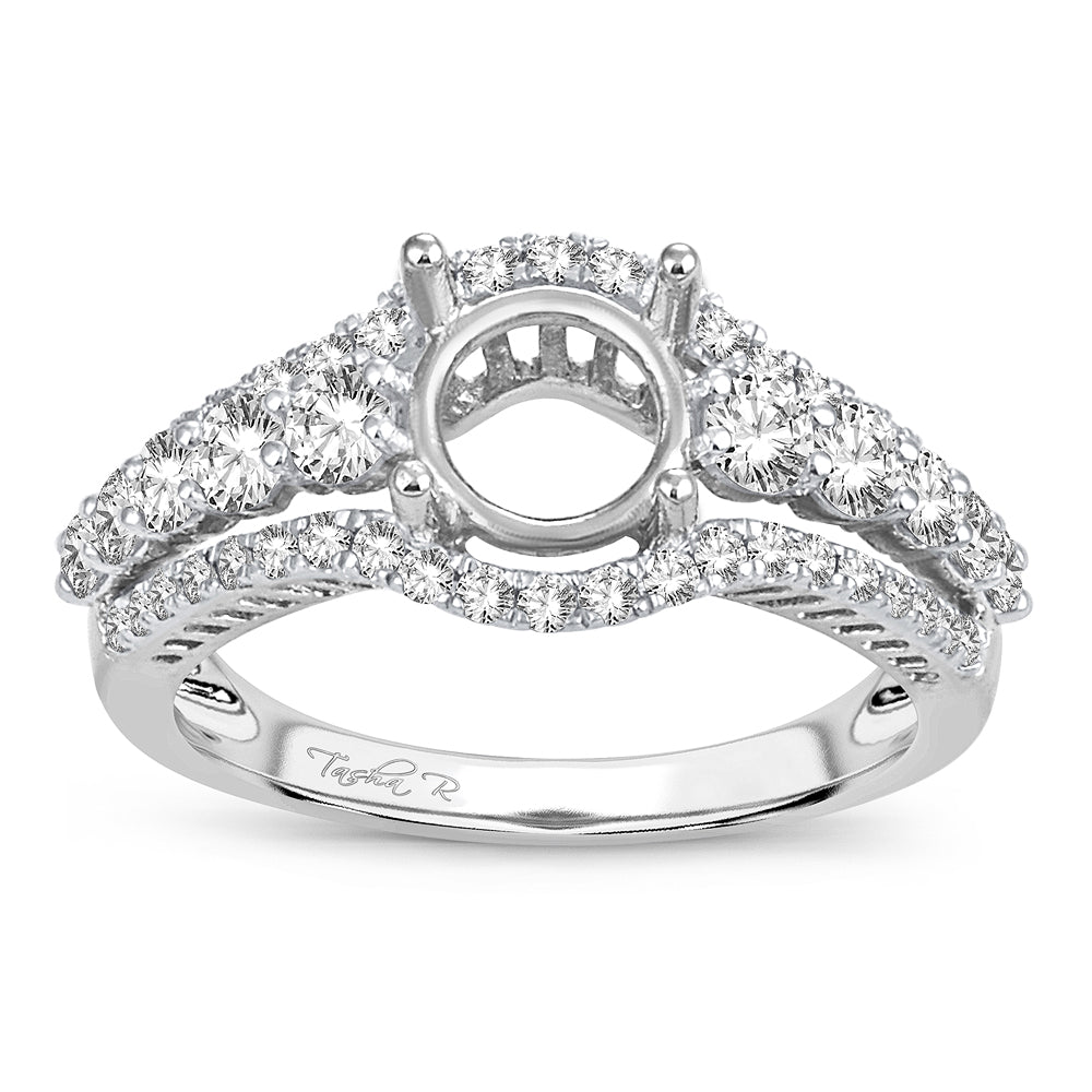 14k White Gold Lab Diamond Ring Guard Enhancer Brilliance