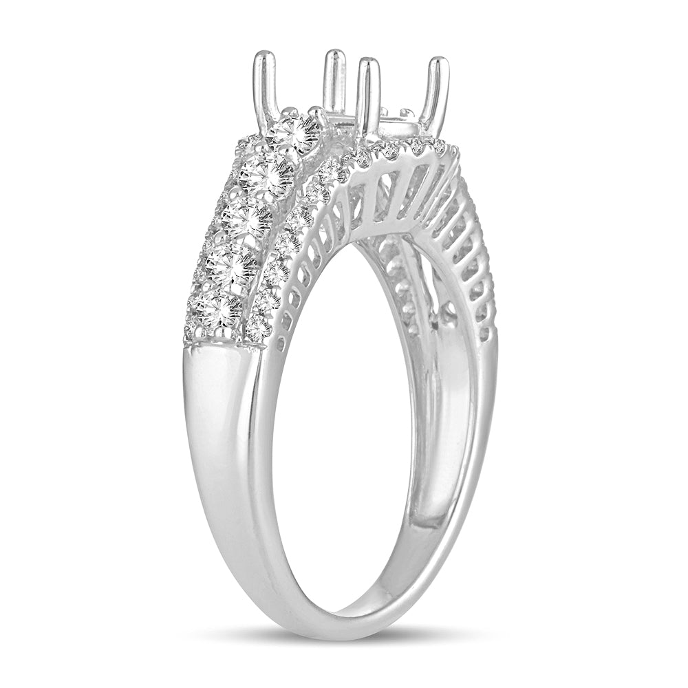 14k White Gold Lab Diamond Ring Guard Enhancer Brilliance