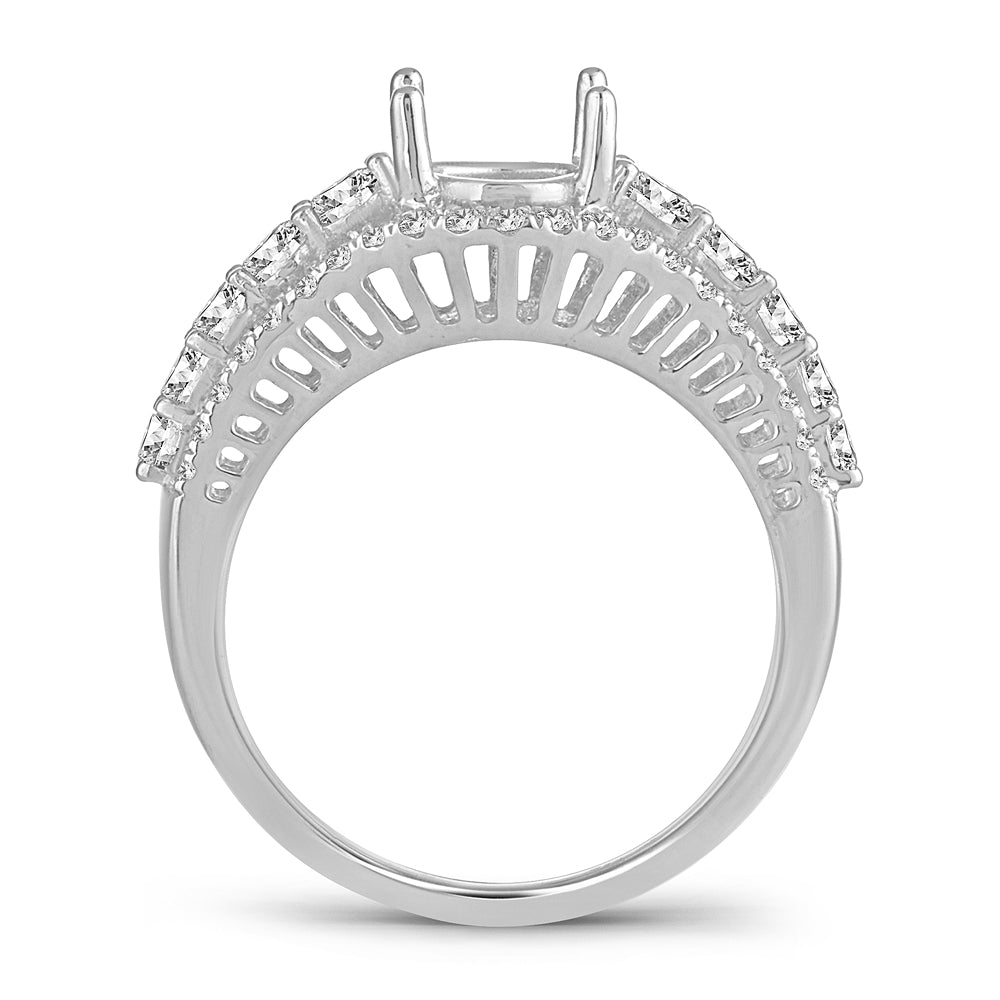 14k White Gold Lab Diamond Ring Guard Enhancer Brilliance