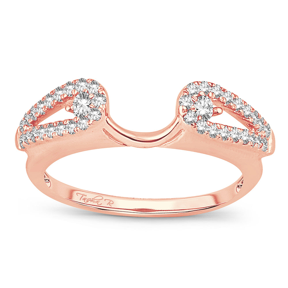 Romantic Rose Gold Lab Diamond Enhancer Ring Band