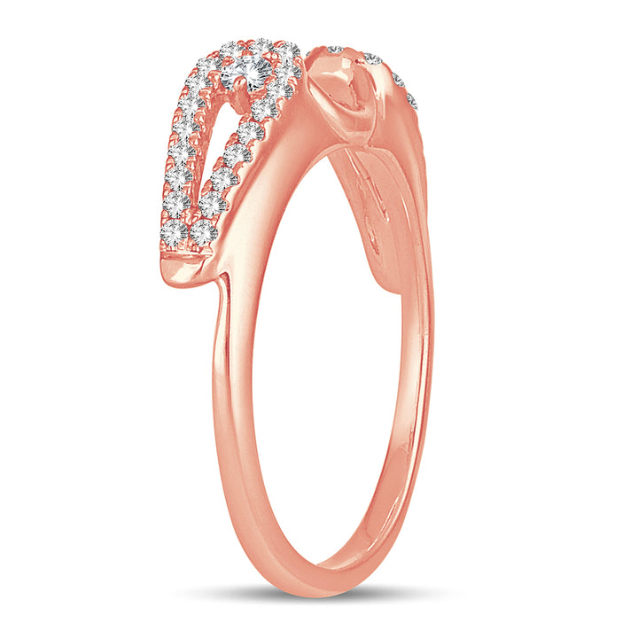 Romantic Rose Gold Lab Diamond Enhancer Ring Band