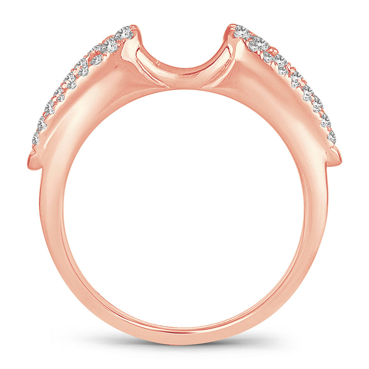 Romantic Rose Gold Lab Diamond Enhancer Ring Band