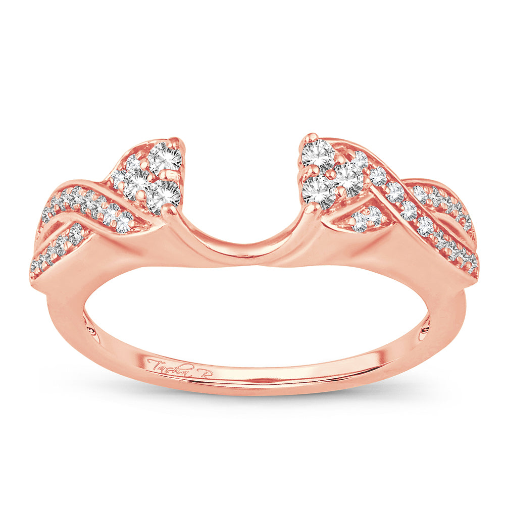 14k Rose Gold 0.25CT Lab Diamond Ring Enhancer for Women