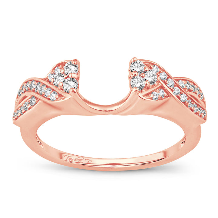 14k Rose Gold 0.25CT Lab Diamond Ring Enhancer for Women
