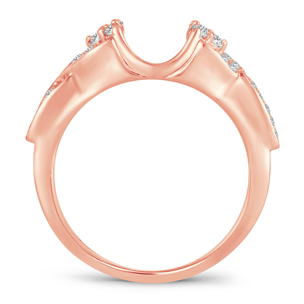 14k Rose Gold 0.25CT Lab Diamond Ring Enhancer for Women