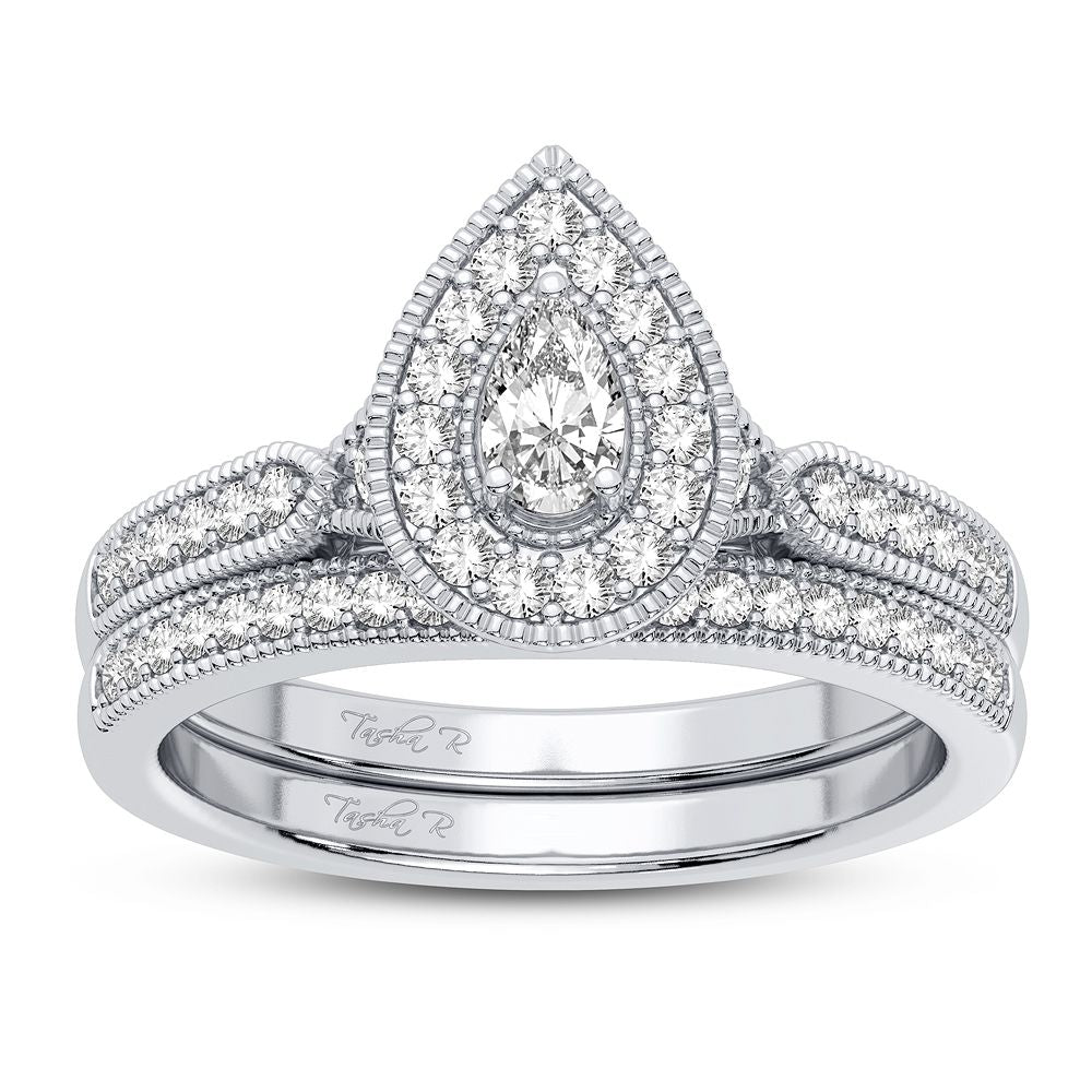 14k White Gold 0.50CT Lab Diamond Womens Engagement Ring