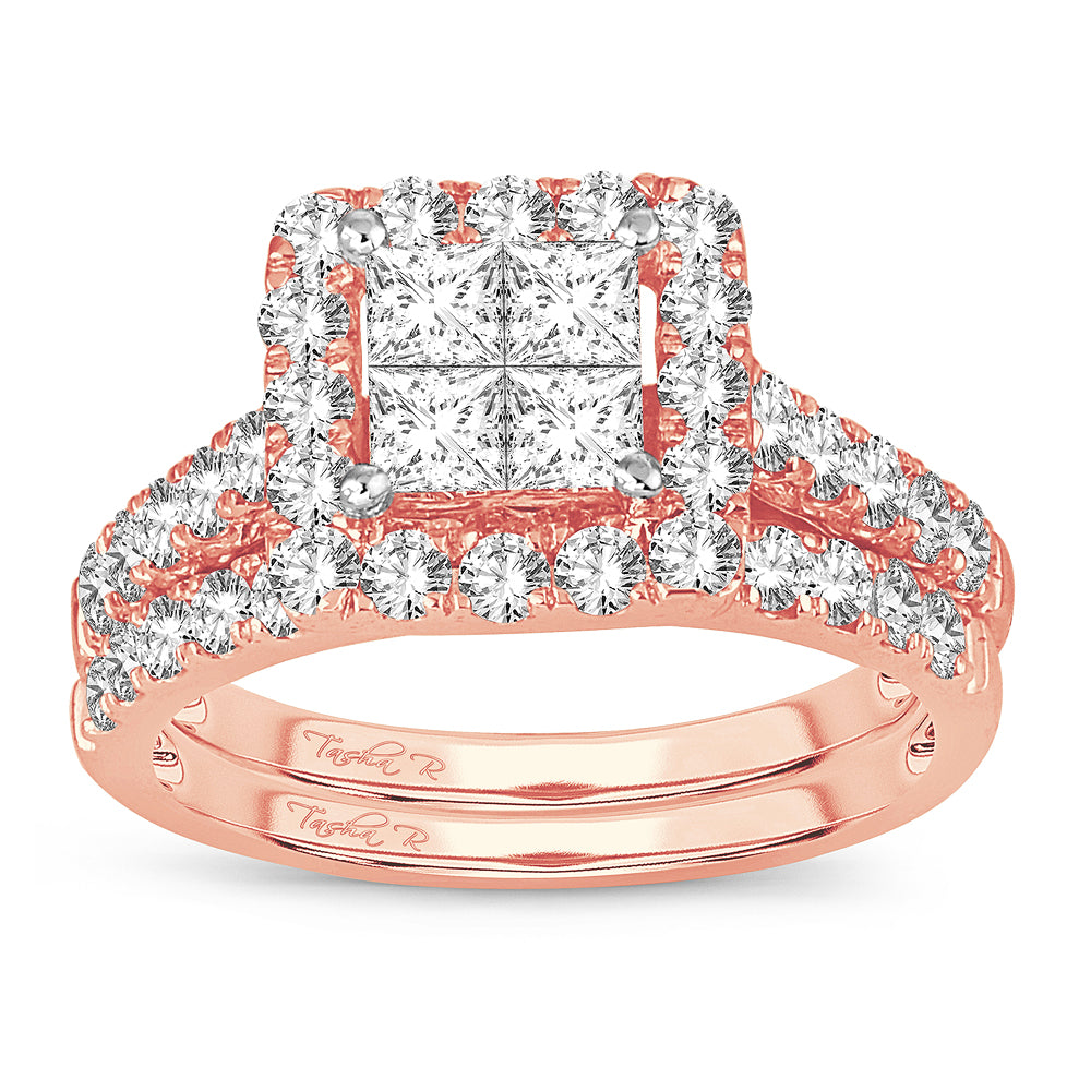 14k Rose Gold 1.75ct Lab Diamond Womens Engagement Ring