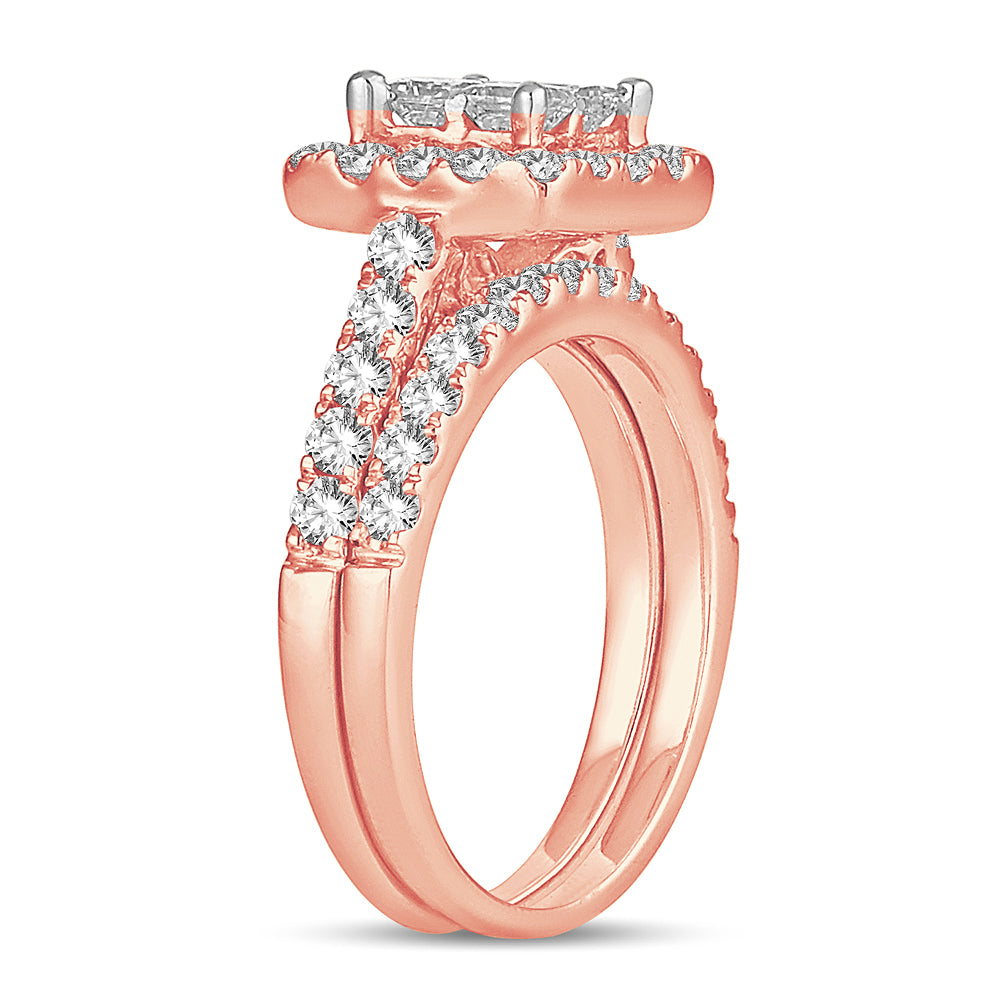 14k Rose Gold 1.75ct Lab Diamond Womens Engagement Ring