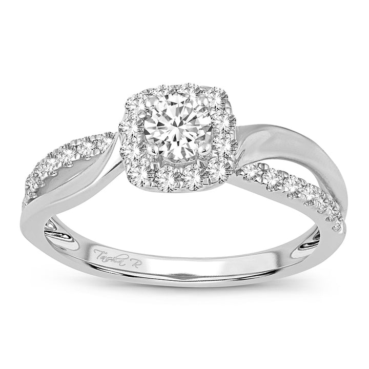 Timeless 14k White Gold 0.73CT Lab Diamond Engagement Ring