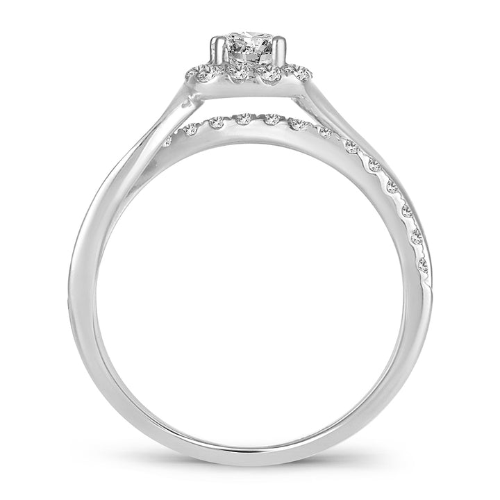 Timeless 14k White Gold 0.73CT Lab Diamond Engagement Ring