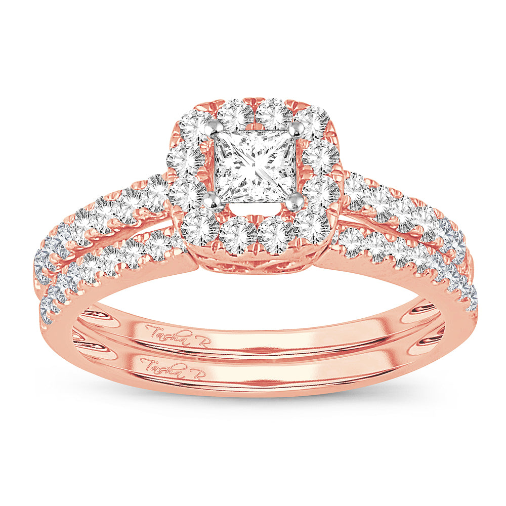 14k Rose Gold 1CT Lab Diamond Womens Bridal Ring