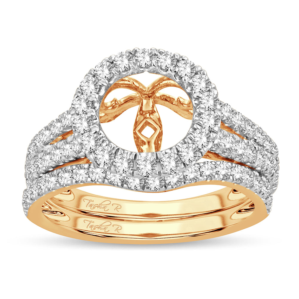 14k Yellow Gold Lab-Grown Diamond Semi-Mount Engagement Ring