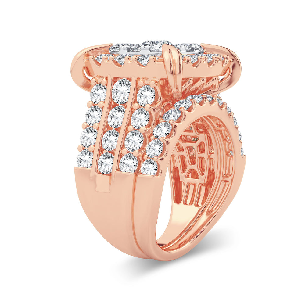 14k Rose Gold 5.25CT Lab Diamond Bridal Engagement Ring