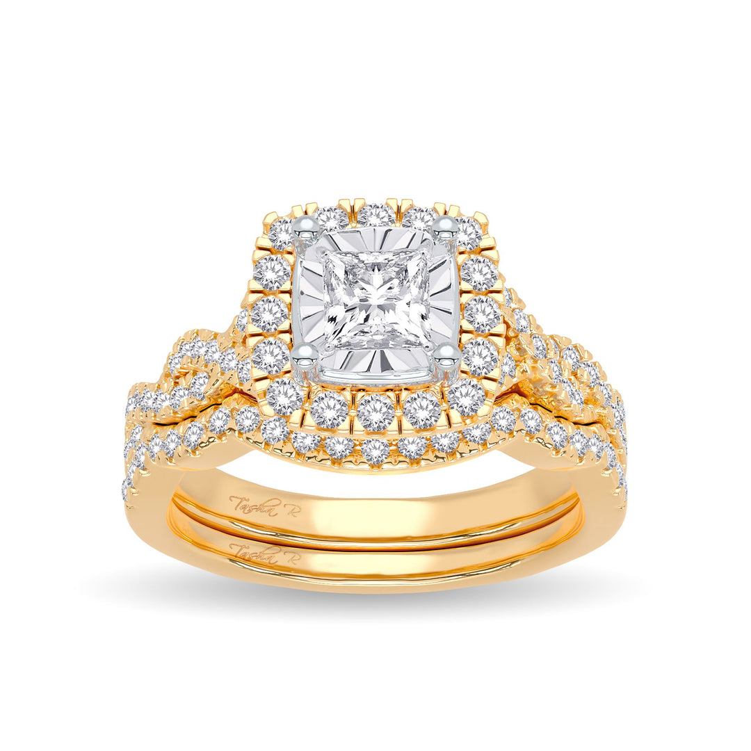 Timeless 14K Yellow Gold Lab Diamond Bridal Ring (0.62CT)