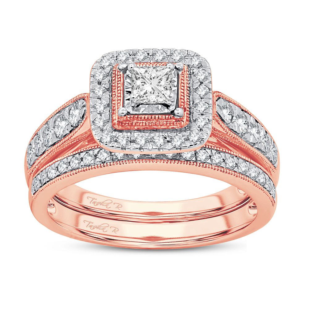 Timeless 14k Rose Gold 0.75CT Lab Diamond Engagement Ring