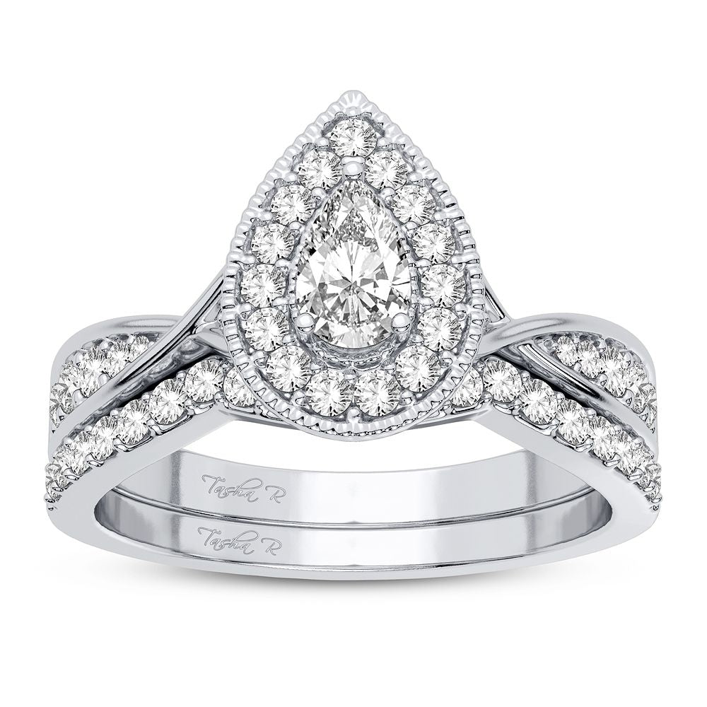 14k White Gold 0.60CT Lab Diamond Womens Engagement Ring