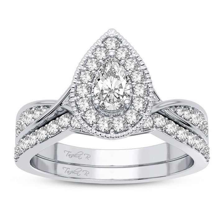 14k White Gold 0.60CT Lab Diamond Womens Engagement Ring