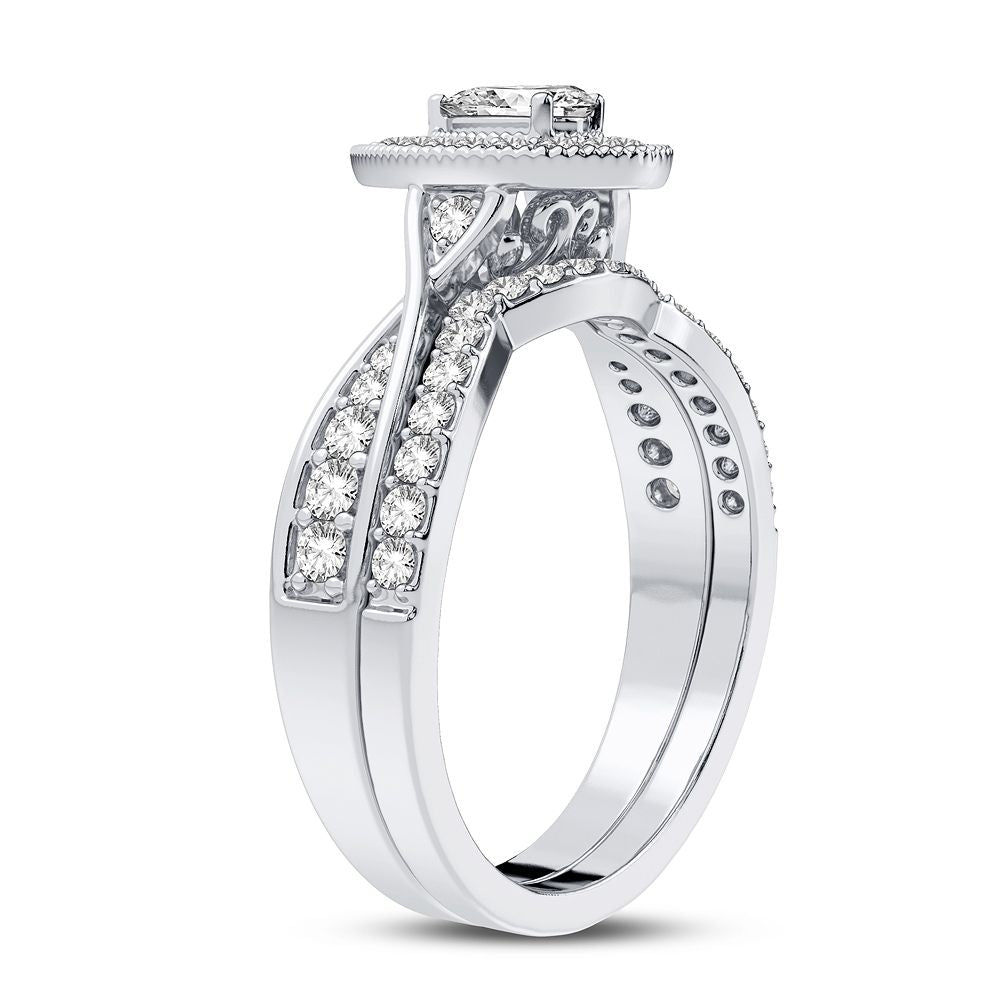 14k White Gold 0.60CT Lab Diamond Womens Engagement Ring