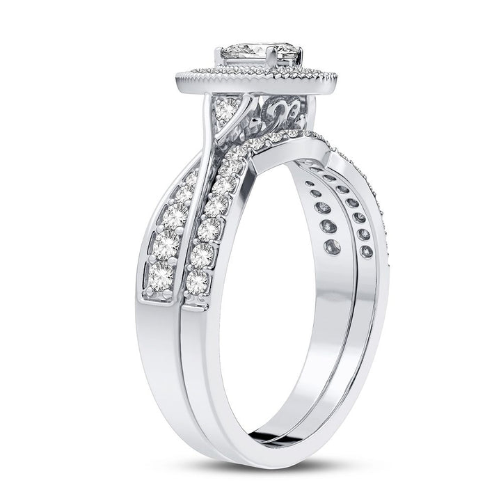14k White Gold 0.60CT Lab Diamond Womens Engagement Ring