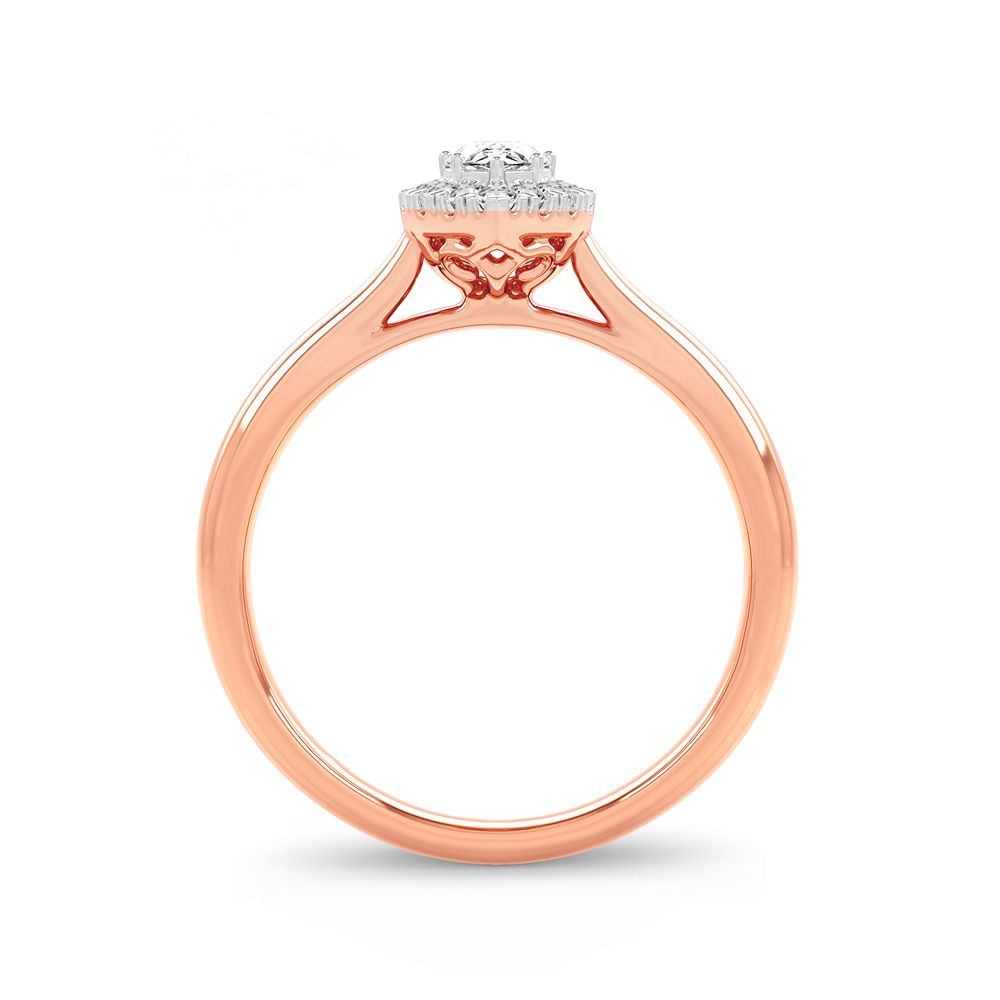 Romantic 14k Rose Gold Lab Diamond Promise Ring (0.33ct)