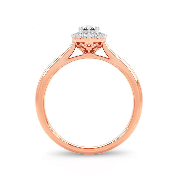 Romantic 14k Rose Gold Lab Diamond Promise Ring (0.33ct)
