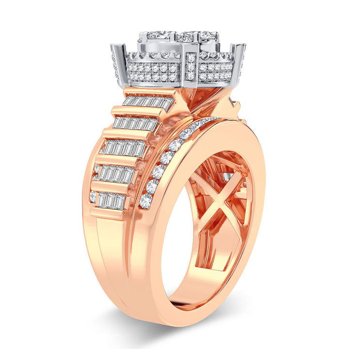 Romantic 14k Rose Gold 2CT Lab-Created Diamond Fashion Ring